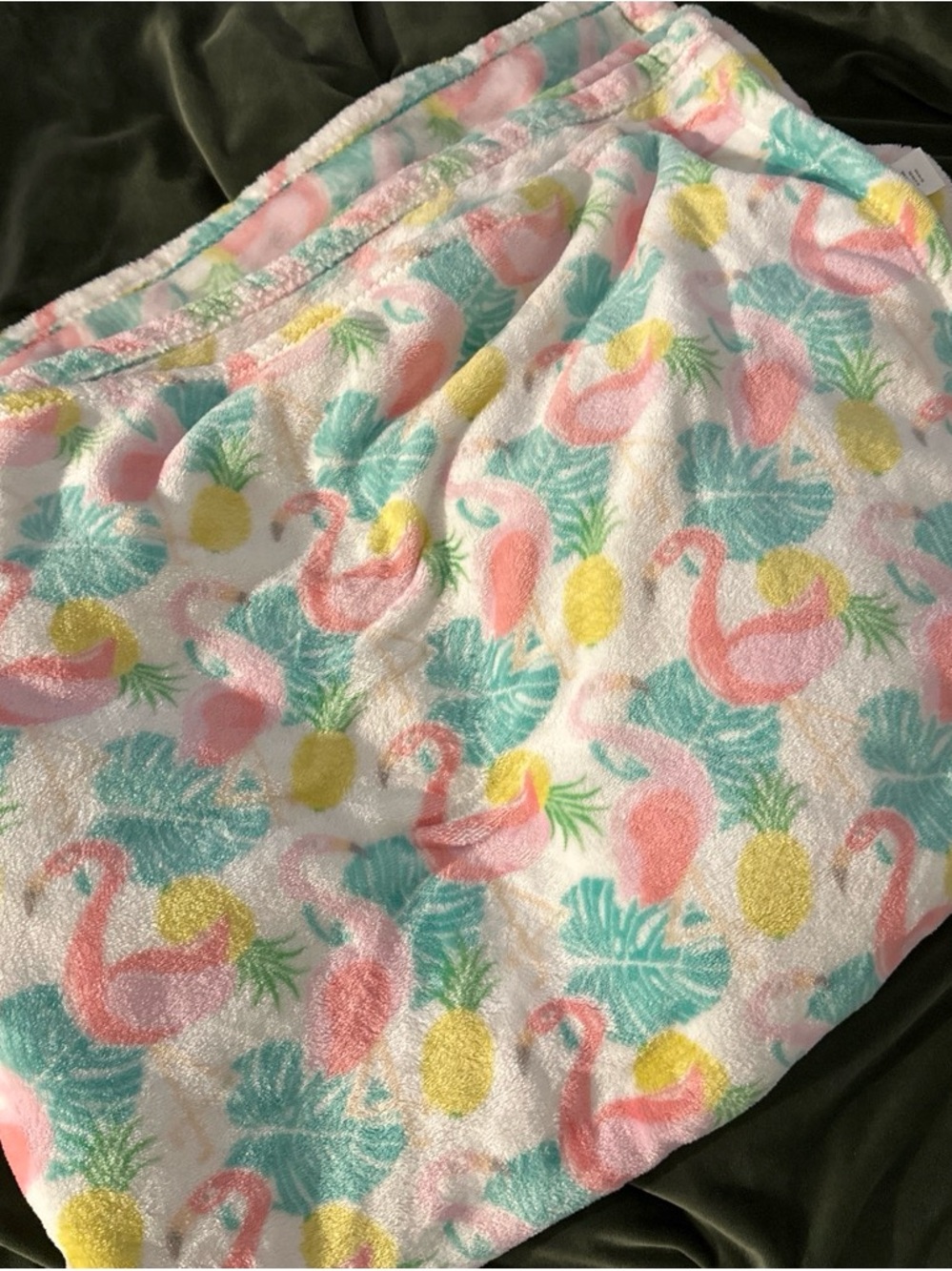 Pink & White Flamingo Blanket
